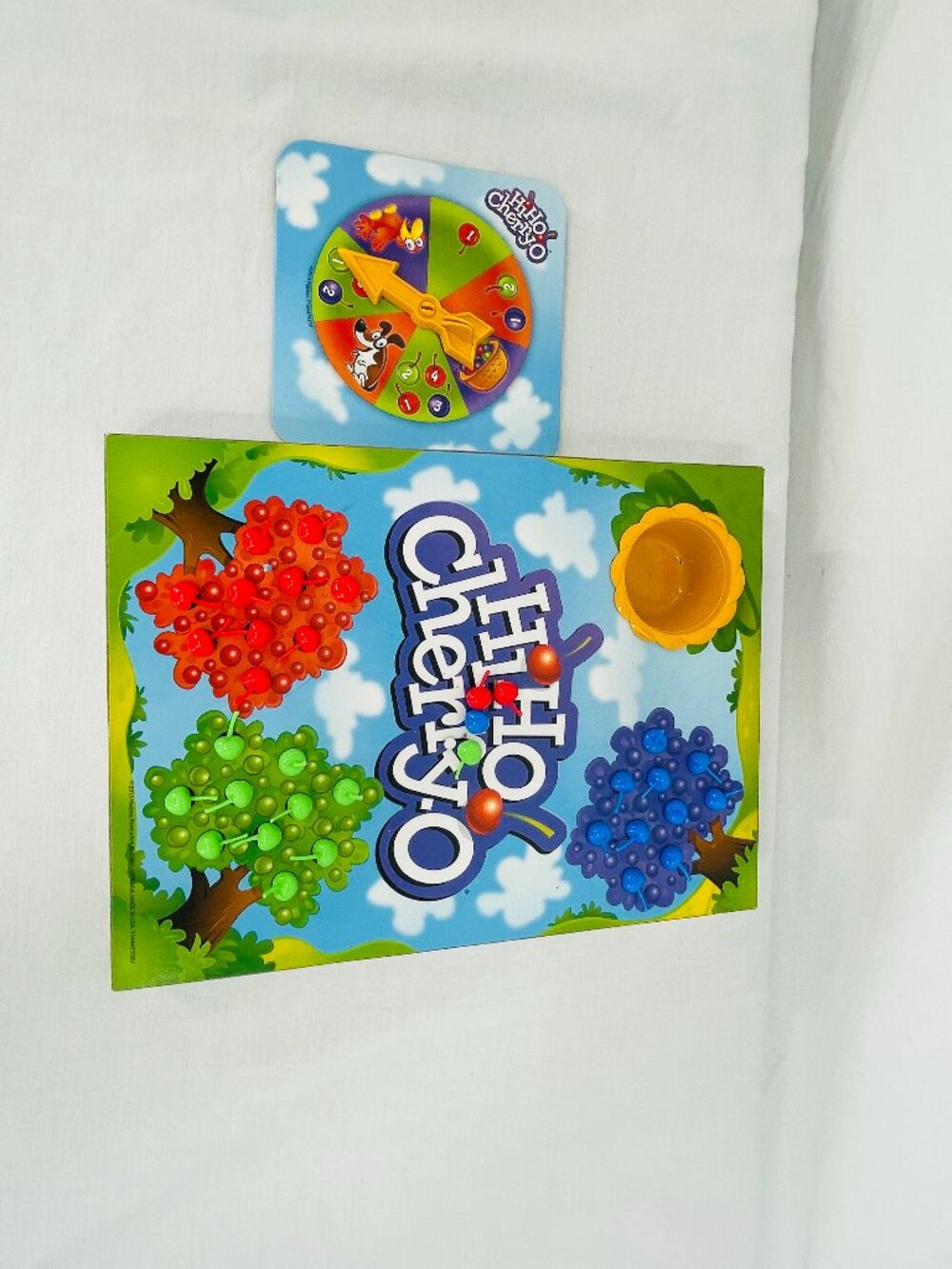 Hi Ho Cherry-O Board Game Spinner and Game Board